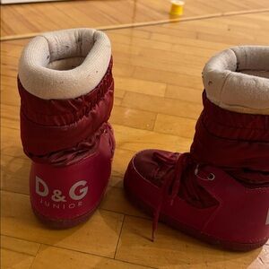D&G Junior Red Winter Boots